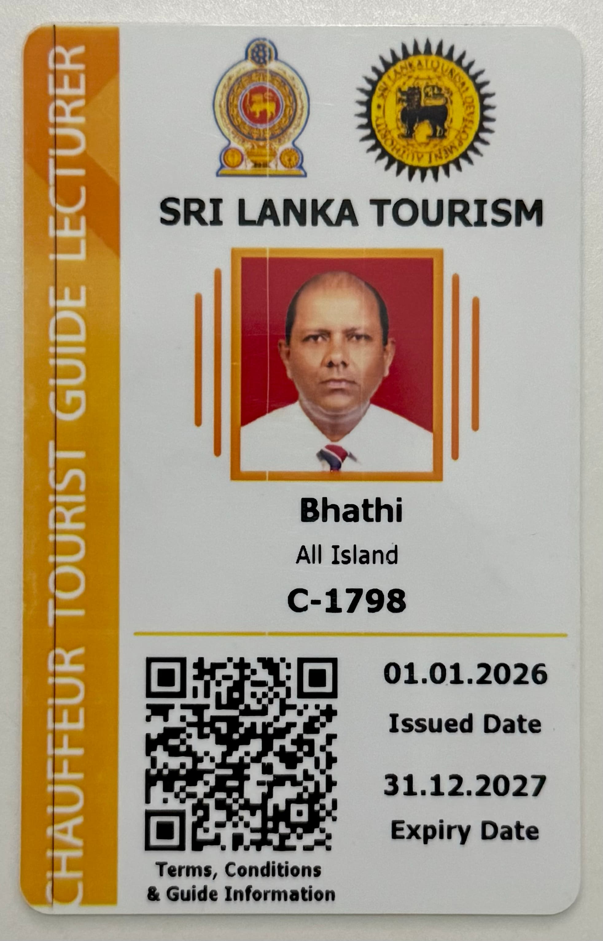Registered Tour Operator Certification of Bhathiya Tours