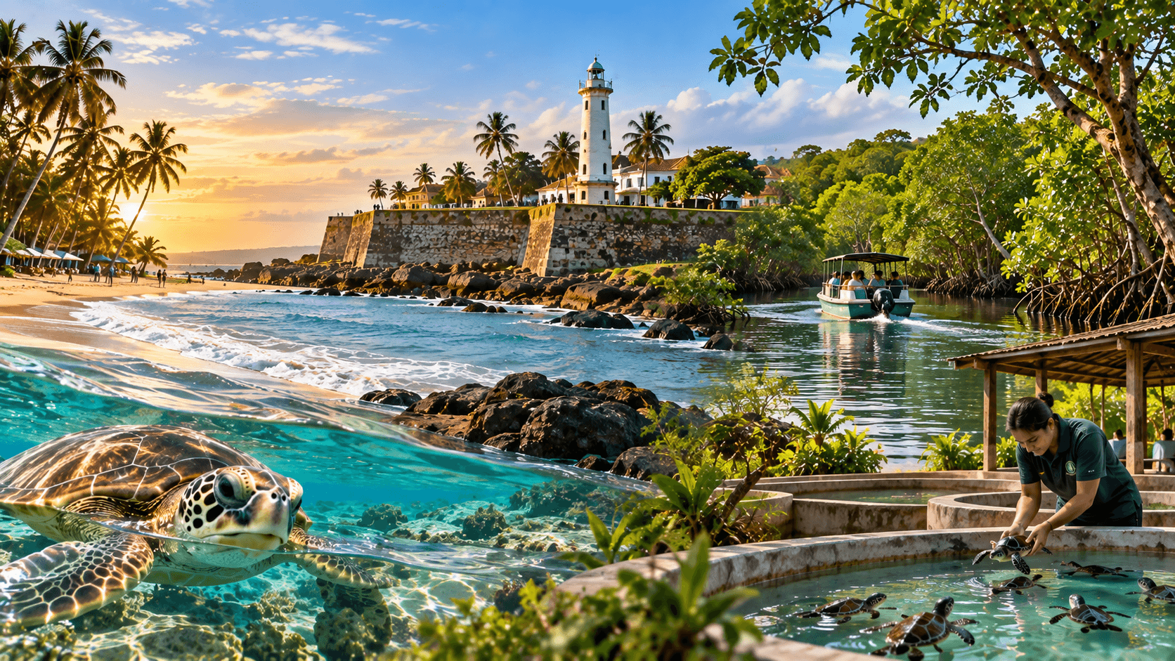 South Coast: Forts, Turtles & Mangroves